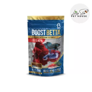 บูสท์เบ็ตต้า อาหารปลากัด สูตรเร่งโตเร่งสี อย่างเป็นธรรมชาติ Boost Betta โปรตีนคุณภาพสูง 42% 20กรัม