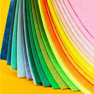 ผ้าสักหลาด40สี แบบแข็ง 1มิล สีสวย เนื้อดี ขนาด10/15/30CM เหมาะสำหรับงาน DIY ทุกประเภท
