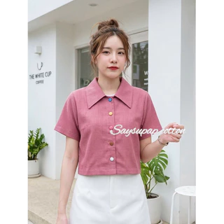 เสื้อคอปกผ้าฝ้ายชินมัย มินิมอล