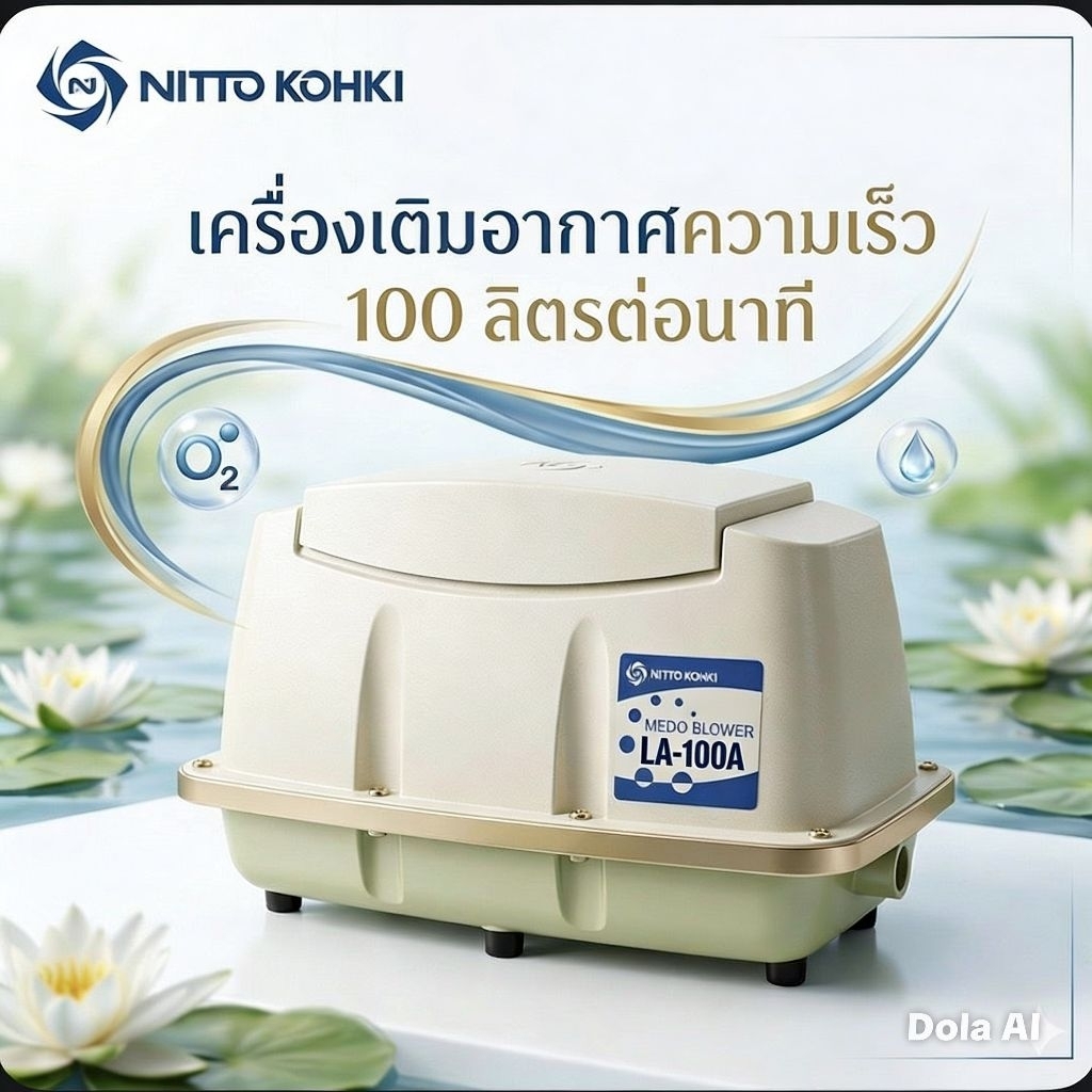 เครื่องเติมอากาศ la-100Aความเร็ว 100 ลิตรต่อนาที Nitto ส่งฟรีกรุงเทพฯปริมณฑลต่างจังหวัดส่งฟรีอำเภอเม