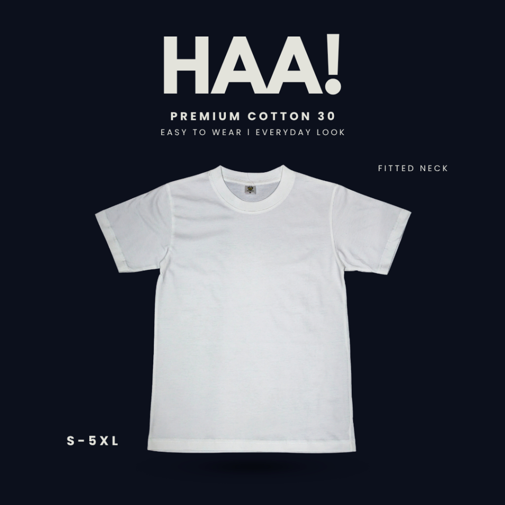 เสื้อยืดคอกลม คอฟิต! ทรงสวย เนื้อผ้า Premium Cotton 100% ใส่สบาย ผ้านิ่ม ซักแล้วไม่ขึ้นขุย