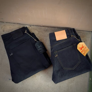 HIMACHI DENIM🪡 สีมิดไนท์เข้ม & สีดำซุปเปอร์แบล็ค กระบอกเล็ก