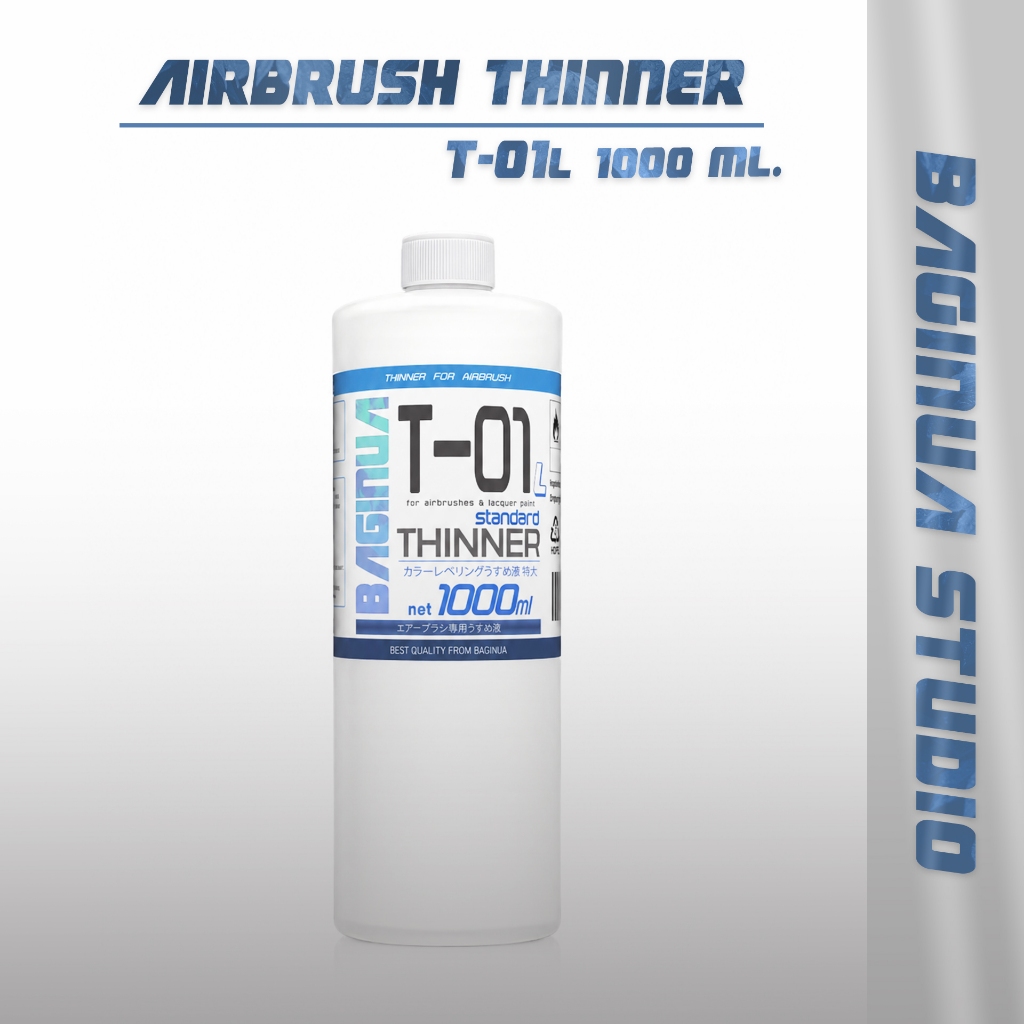 Baginua T-01 ทินเนอร์ผสมสีแล็กเกอร์ สีอะคริลิค 250ml, 500ml, 1000ml