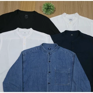 เสื้อคอจีนH&M,Uniqlo,Mujiแท้💯.เป็นงานมือ2สภาพสวยผ้าดีใส่สบาย