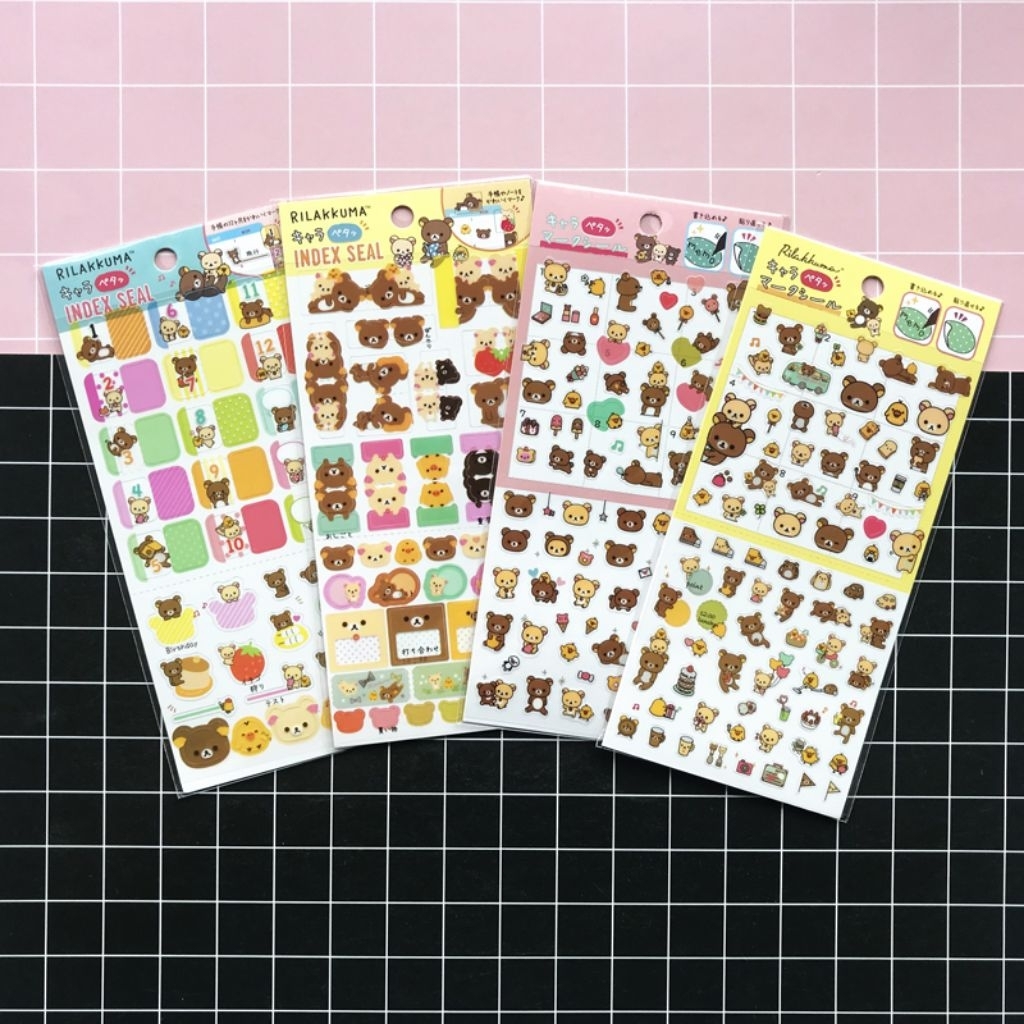 สติ๊กเกอร์ตกแต่งไดอารี่ลายหมี Rilakkuma