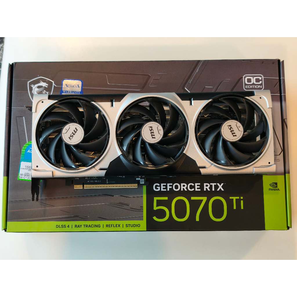 RTX 5070 TI - MSI VENTUS 3X OC 16G - 16GB GDDR7 การ์ดจอมือสอง มีใบเสร็จ ครบกล่อง ประกันศูนย์ไทย ใหม่