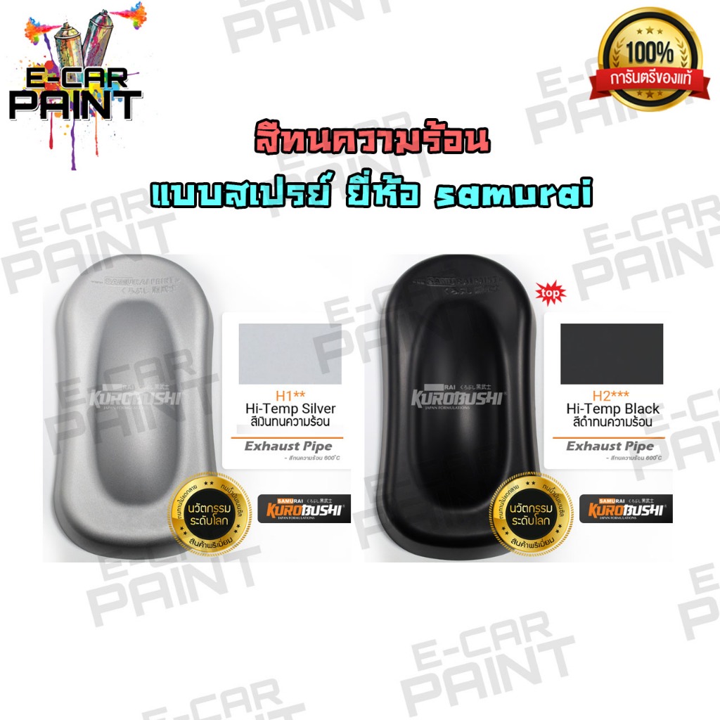 สีสเปรย์Samurai สีทนความร้อน H1.และ H2