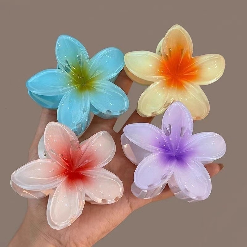 8เซนติเมตรกิ๊บอุปกรณ์ผมสําหรับผู้หญิง  กิ๊บติดผม รูปดอกไม้น่ารัก สีสันสดใส
