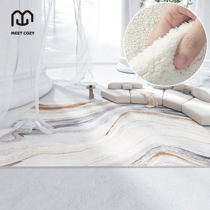 MEET COZY พรมปูพื้น ผ้าแคชเมียร์เทียม carpet นุ่ม พรมปูพื้นห้อง พรมปูห้องนอน#1 DB-Leo