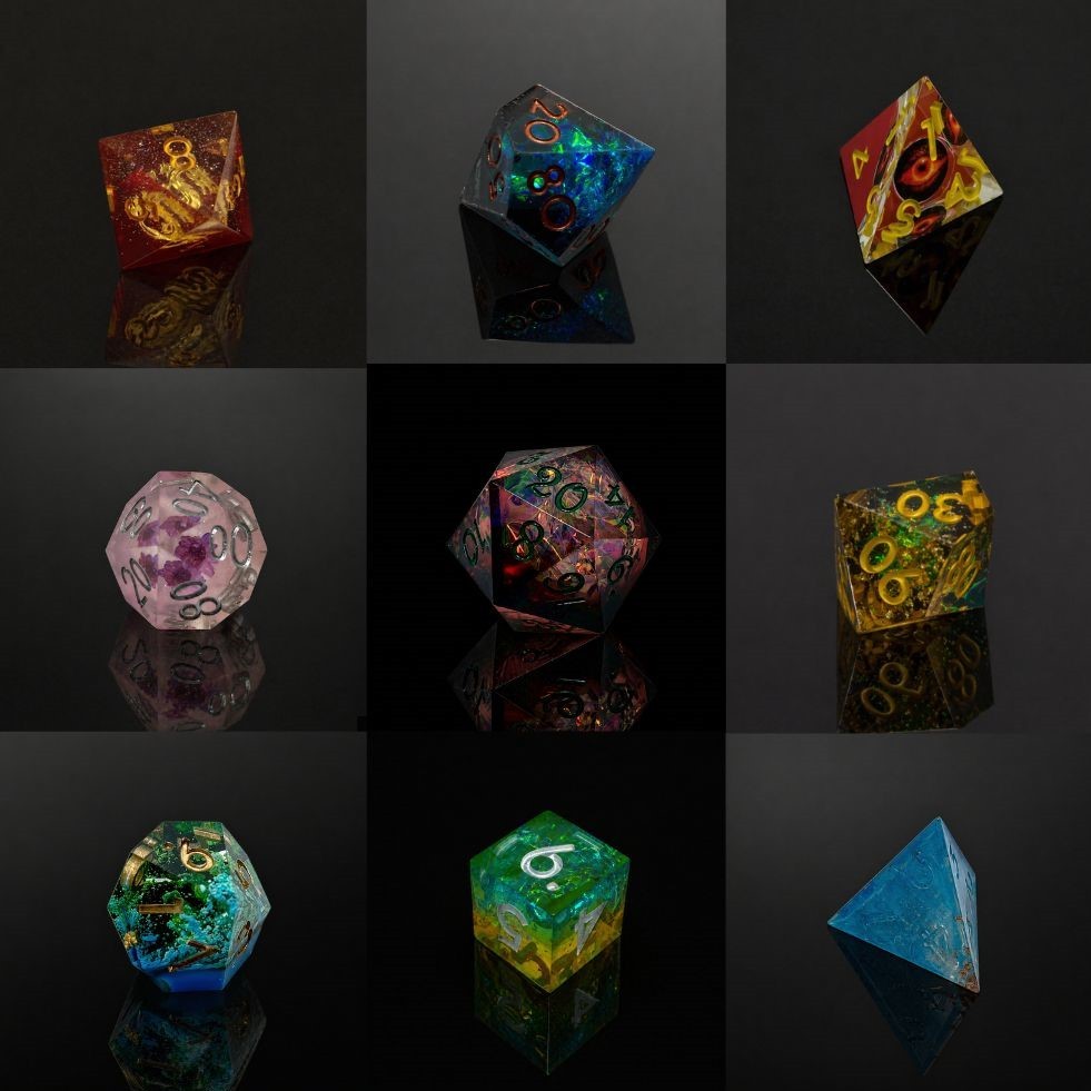 Sharp Edge Dice D4 D6 D8 D10 D12 D20 D100 (1ลูก, 1die) | DnD D&D MTG RPG TRPG บอร์ดเกม Magic เมจิก