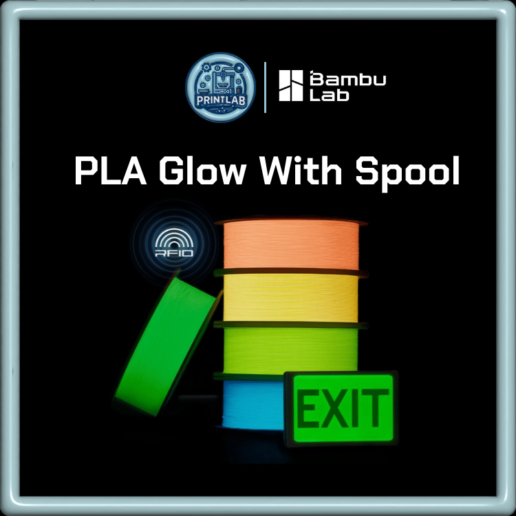Bambulab PLA Glow 1KG With Roll RFID 1.75mm เส้นใยเรืองแสง ส่องสว่างและโปร่งแสง