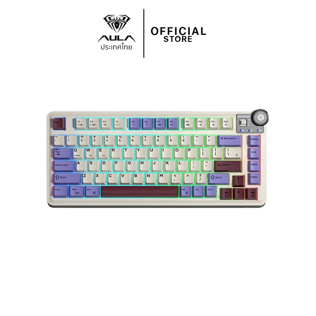 (ส่งต่อ) AULA - AU75 สีเบจ (75%)+แถม Keycap 2 ลาย+แป้นตัวเลข