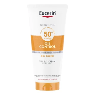 Eucerin SUN BODY OIL CONTROL DRY TOUCH GEL-CREAM SPF50+ PA++++ 200 ML ยูเซอริน ครีมกันแดดสำหรับผิวกาย เนื้อบางเบา 200มล.