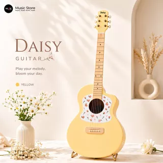 DAISY D-100 กีตาร์โปร่ง 36 นิ้ว สุดคิ้วท์ พร้อมกระเป๋าโฉมใหม่ เข้าเซ็ต [พิเศษ สีเหลือง WINDY SEASON LIMITED EDITION]