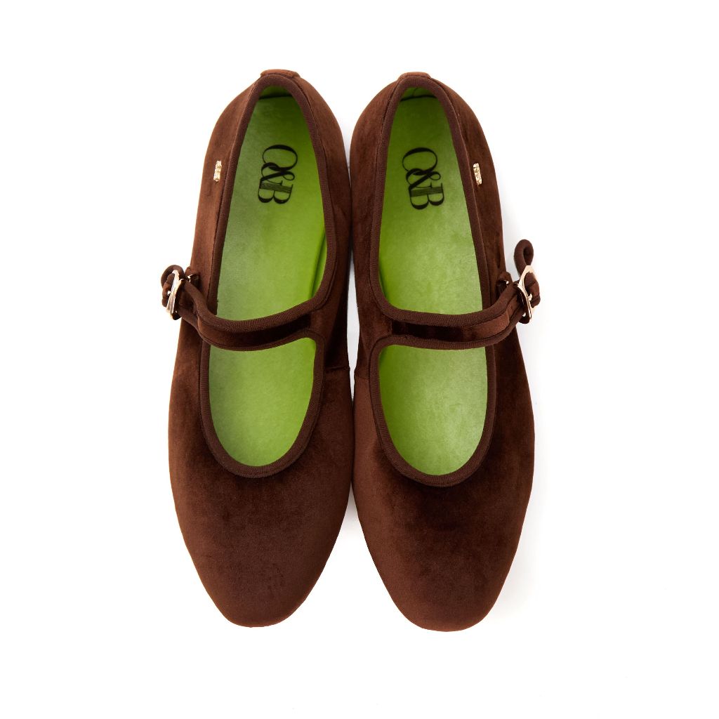 O&B รองเท้า รุ่น MIA FLATS IN ENCHANTED BROWN-11297CQ00760F_U6BRXX