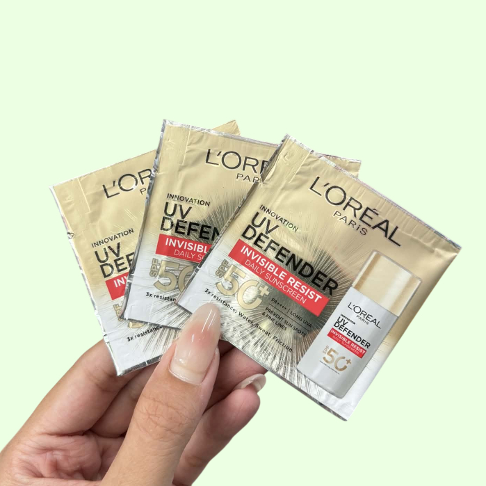 (จำหน่าย 3 ซอง) Loreal Paris UV Defender Invisible Resist SPF50+ PA+ลอรีอัลปารีสยูวี ดีเฟนเดอร์ อินว