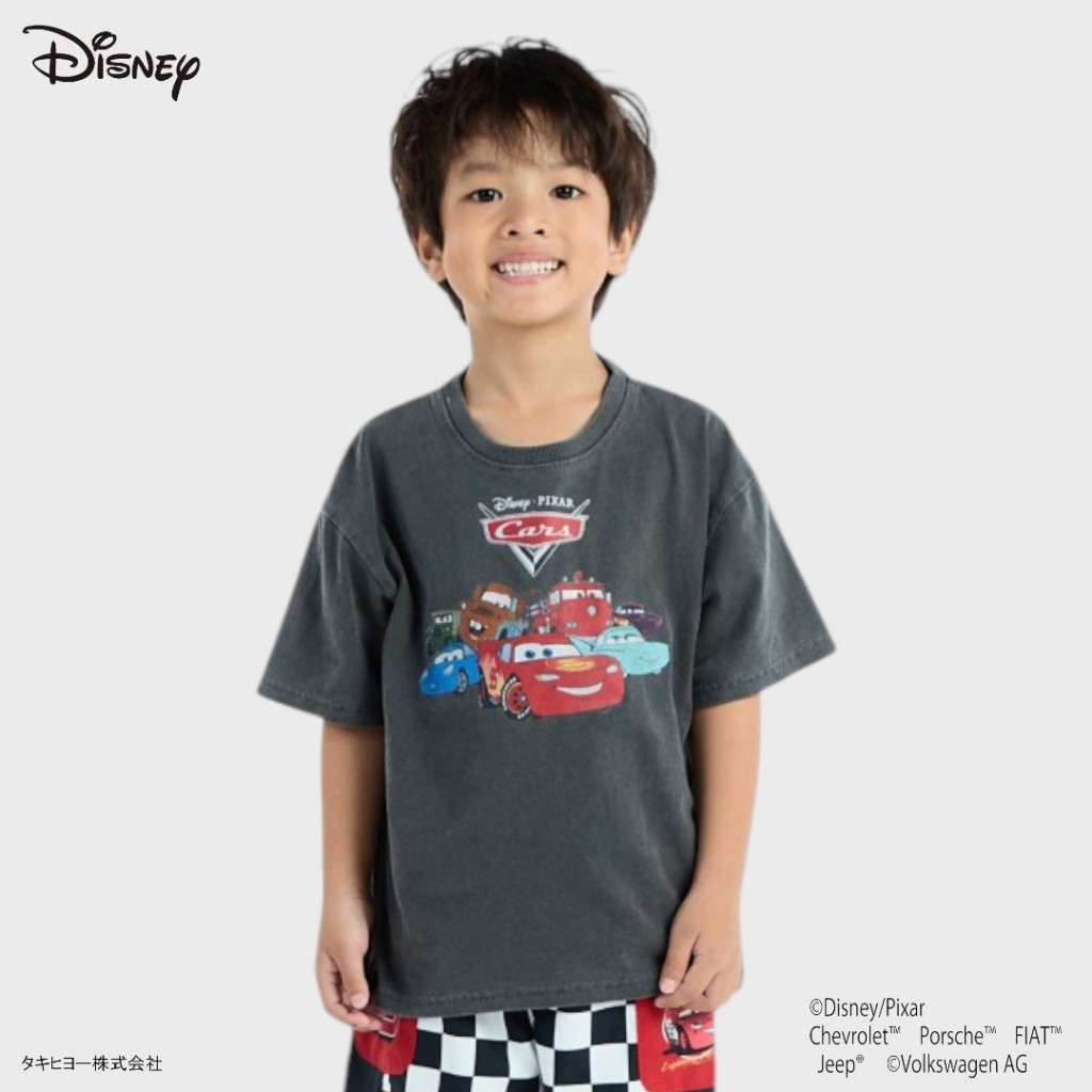 Kids (Size 110-130) เสื้อยืดเด็ก Cars – Lightning McQueen สายซิ่งตัวจิ๋ว