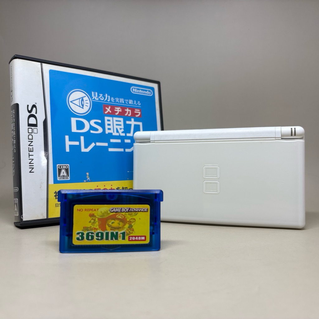*Nintendo DS Lite (White) Original Japan | USG-001 (JPN) | พร้อมตลับ NDS/GBA | เล่นตลับได้ทุกโซน สิน