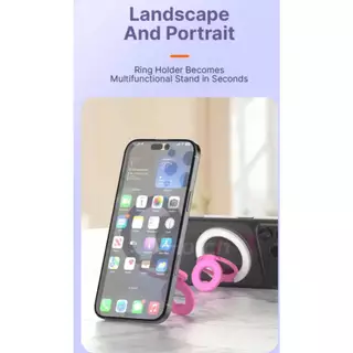 ที่วางโทรศัพท์ ขาตั้งวงแหวนแม่เหล็ก สําหรับ iPhone Android(รองรับโทรศัพท์ขนาด 4.7-7.2 นิ้ว) Grip มัลติฟังก์ชั่น
