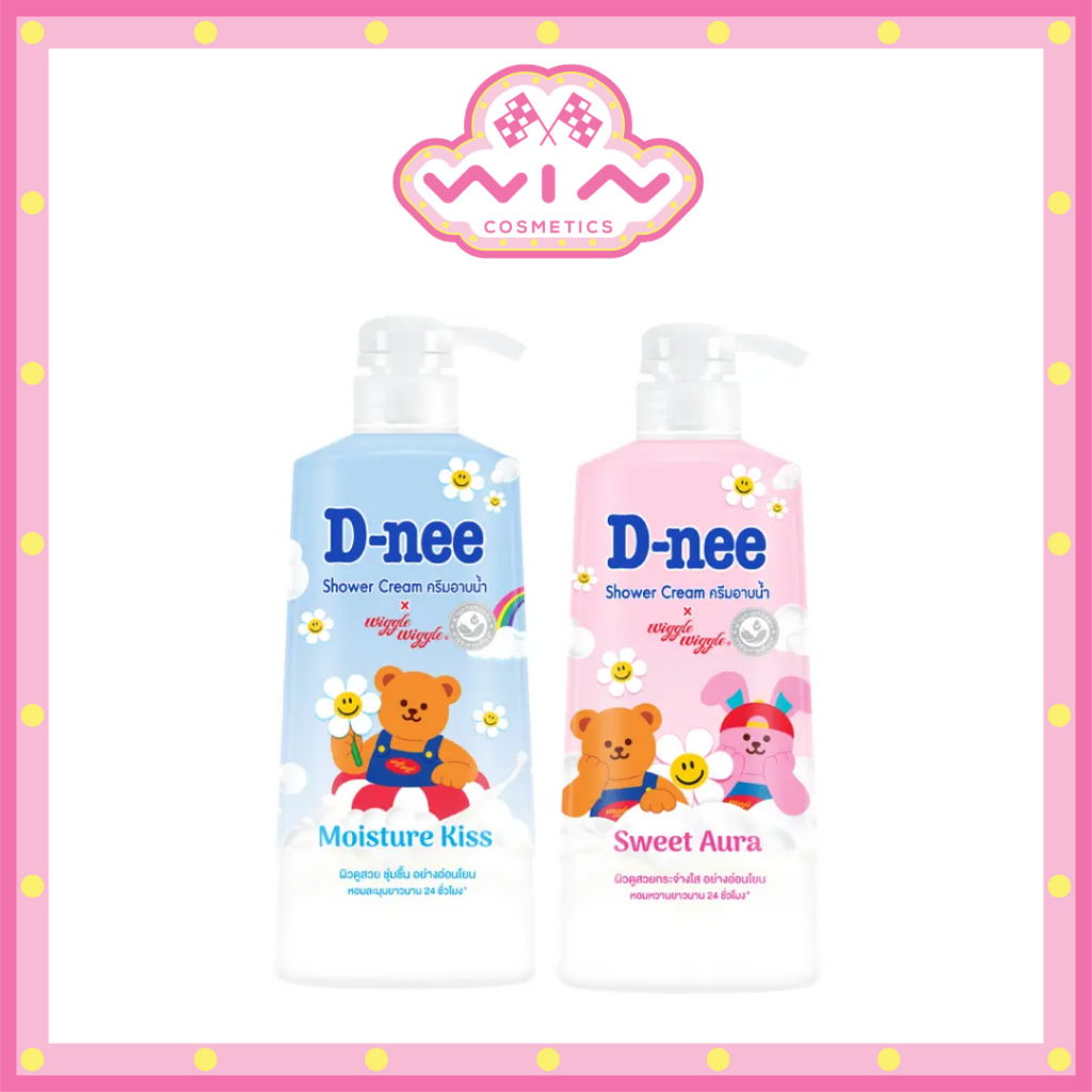 D-nee ดีนี่ มอยซ์เจอร์ คิส ชาวเวอร์ครีม | สวีท ออร่า ชาวเวอร์ ครีม (450 มล.) ครีมอาบน้ำ หัวปั๊ม