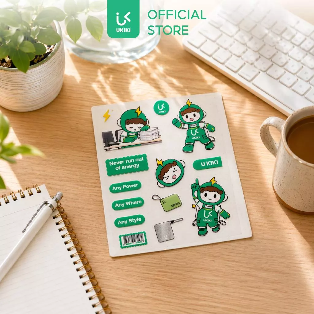 [ของแถม] UKIKI Sticker สติ๊กเกอร์ ลายลิมิเต็ด กันน้ำ เหมาะสำหรับติดพาวเวอร์แบงค์ thumbnail 4