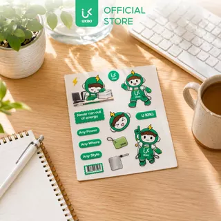 [ของแถม] UKIKI Sticker สติ๊กเกอร์ ลายลิมิเต็ด กันน้ำ เหมาะสำหรับติดพาวเวอร์แบงค์