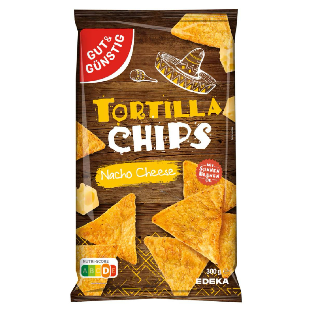 Edeka  Tortilla Chips Nacho Cheese 300g เอเดก้า นาโชชีส ตอร์ติญ่าชิปส์