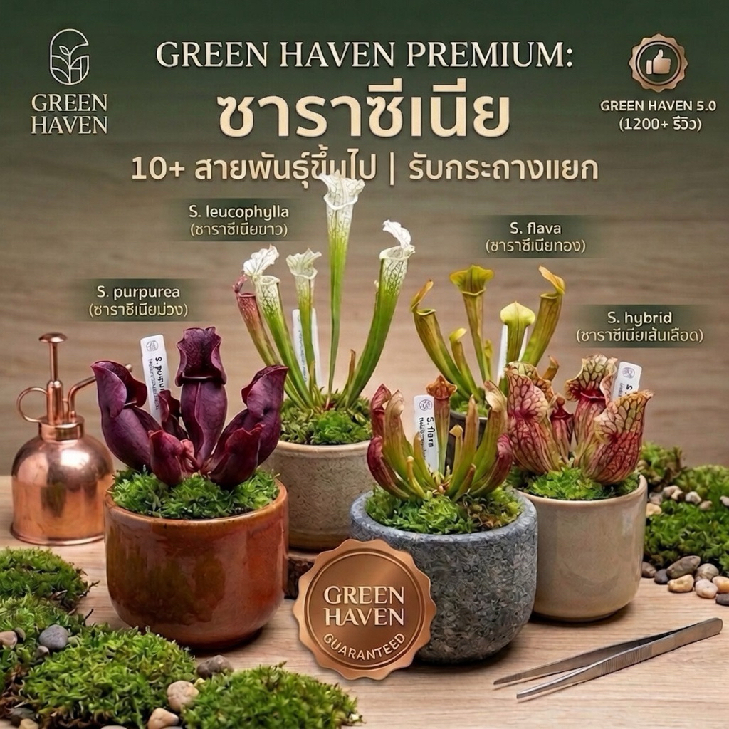 ซาราซีเนีย 10+ สายพันธุ์ พร้อมส่ง!! | ต้นไม้กินแมลง Sarracenia เกรดพรีเมียม