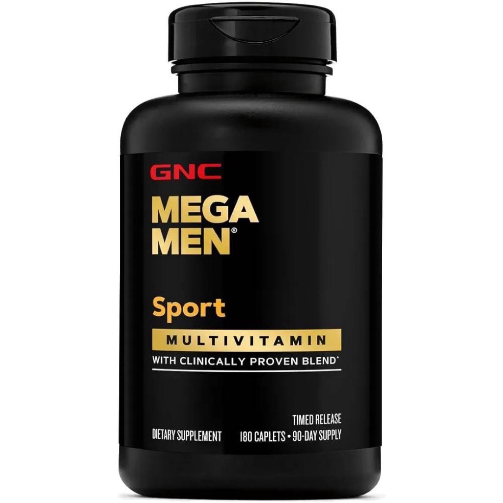 พร้อมส่ง!!GNC Mega Men Sport Daily Multivitamin Muscle 180 Count ผู้ชาย สปอร์ตมัลติวิตามิน การทำงานของกล้ามเนื้อ