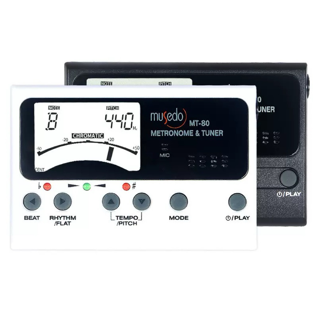 Musedo MT-80 เครื่องตั้งสายแบบโครมาติก (Tuner) และเครื่องให้จังหวะ (Metronome) แบบ 3-in-1ใช้งานง่าย