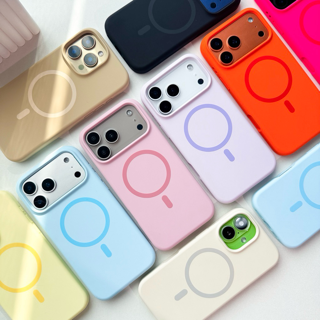 [I17]พร้อมส่ง 9เฉดสี🛼 E10S144 Premium-Ring(2) เคสพรีเมี่ยมซิลิโคนชาร์จไร้สายวงแหวนแม่เหล็ก✨ เนื้อหนา เคสไอโฟน For iPhone