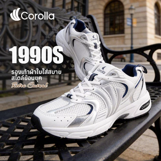 【รองเท้าผู้ชาย】Corolla 1990s รองเท้าผ้าใบแบรนด์แท้ 100% สำหรับผู้ชาย พื้นหนา 4.5 ซม สวมใส่สบาย Unisex แนะนำเพิ่ม 1 ไซส์
