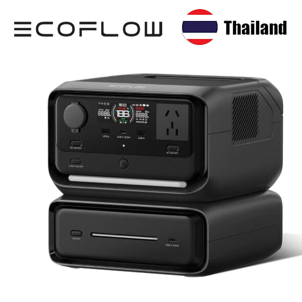 ECOFLOW แม่น้ํา 3 สูงสุด 600 วัตต์ 572 วัตต์สถานีไฟฟ้าแบบพกพาแบบมือถือชาร์จไฟฟ้ากลางแจ้ง
