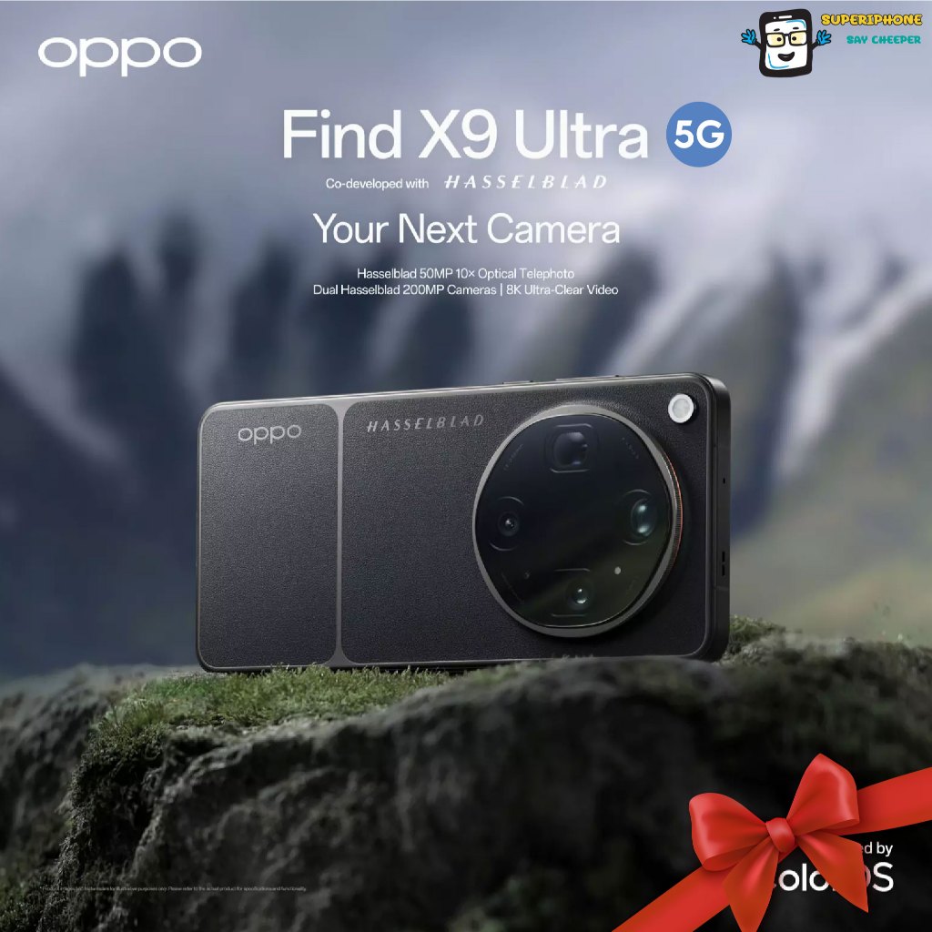 OPPO Find X9 Ultra รุ่น 5G(12+512GB) จอ 6.82 l แบต 7,050 mAh  lกล้องหลัก 200MP(By Shopee  SuperTphon