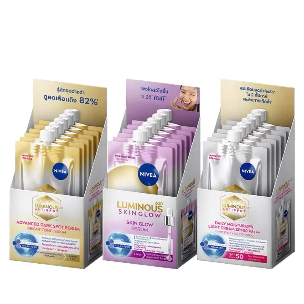 Nivea Luminous630 แอนตี้สปอต เดลี่ มอยเจอไรเซอร์ ไลท์ ครีม 7 ml 6 ซอง - รูปที่ 1