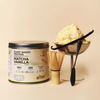 Alter Matcha Vanilla protein โปรตีนรสมัทฉะวานิลลา โปรตีนพืช โปรตีน 1 กระปุกขนาด 550กรัม