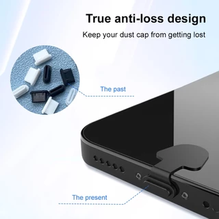 จุกกันฝุ่นพอร์ตชาร์จแบบมีห่วง ซิลิโคนบาง 0.4mm สำหรับ Type C ป้องกันหลุดหาย