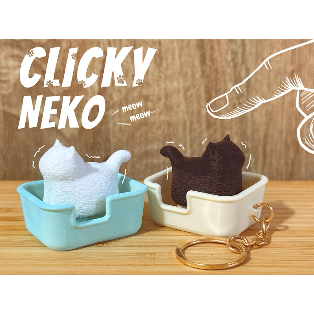 Clicky Neko – Serious Litter Box Cat Fidget Toy