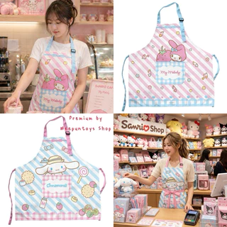 ผ้ากันเปื้อน มีกระเป๋าด้านหน้า SANRIO ลิขสิทธิ์แท้ 💯 | Hello Kitty | My Melody | POMPOMPURIN | Cinnamoroll 🍎🎵👩🏻‍🍳