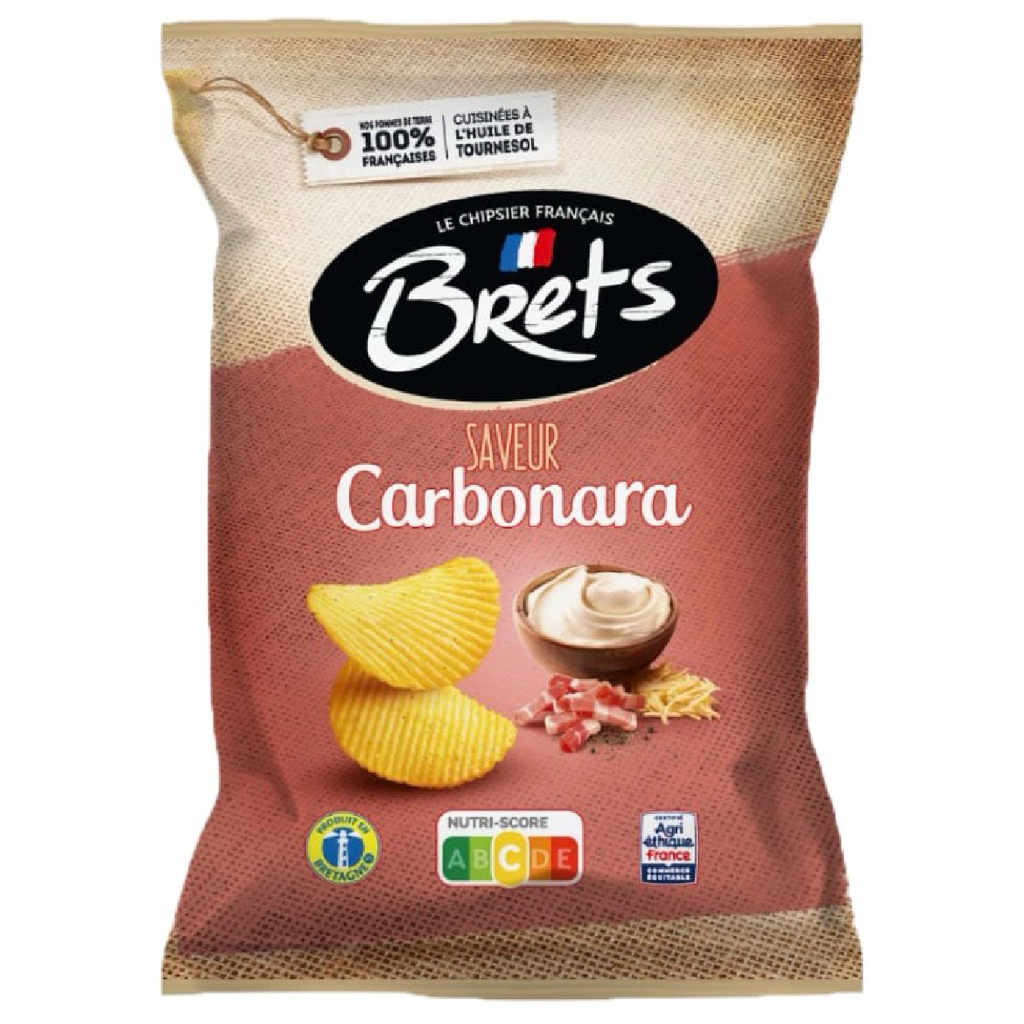 [ส่งด่วน] [125g.] Brets Potato Crisps Sel&Vinaigre/Camambert/Bacon Grilled/Aligot Aveyron/Carbonara/Carbonade Flamande