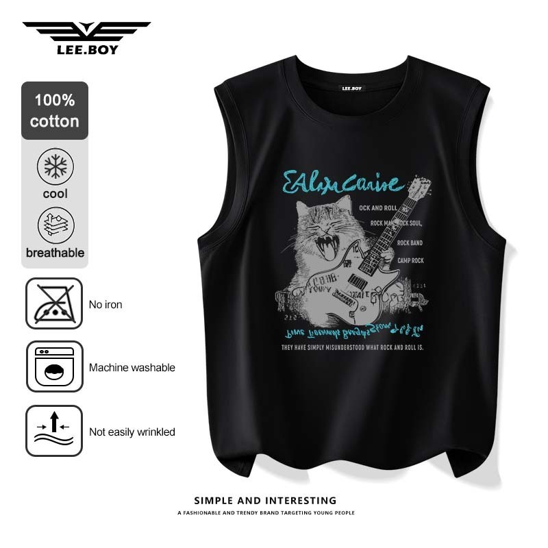 เสื้อกล้ามผู้ชาย ระบายความร้อนได้ดี ฤดูร้อน ผ้าฝ้าย100% แฟชั่นสำหรับผู้ชาย ดีไซน์เก๋ สตรีทสไตล์ ใหม่ พร้อมส่งในไทย