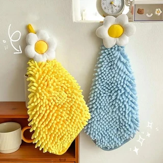 ผ้าเช็ดมือแบบแขวนซับน้ำได้ดี สำหรับทำความสะอาดในครัว ห้องน้ำ 3 สีให้เลือก