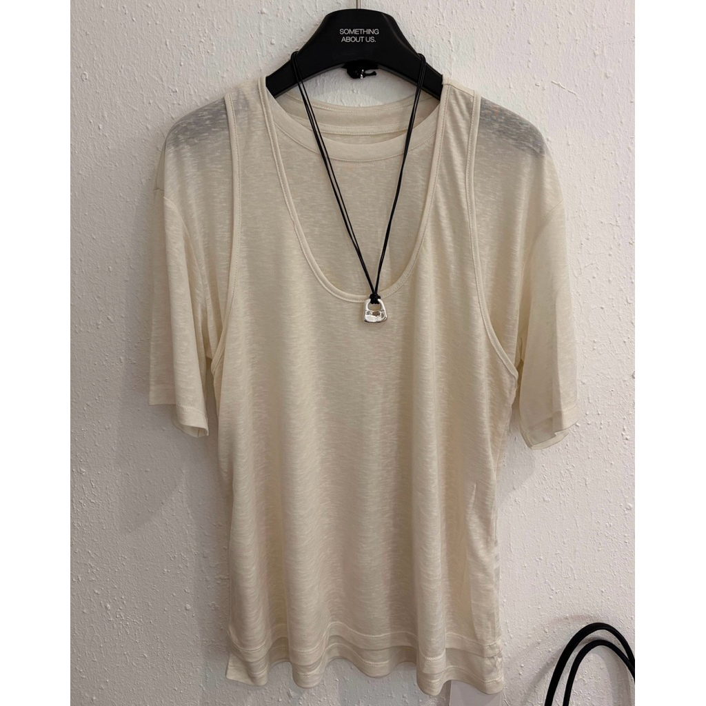 SOMETHING ABOUT US - Double line tee