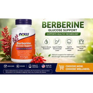 (พร้อมส่ง) NOW Foods, Berberine iGlucose Support, 60 Softgels or 90 Softgels