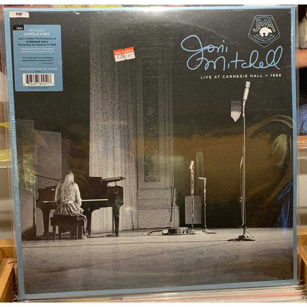 JOHNI MITCHELL-LIVE AT CARNEGIE HALL -1969  3lp-33rpm