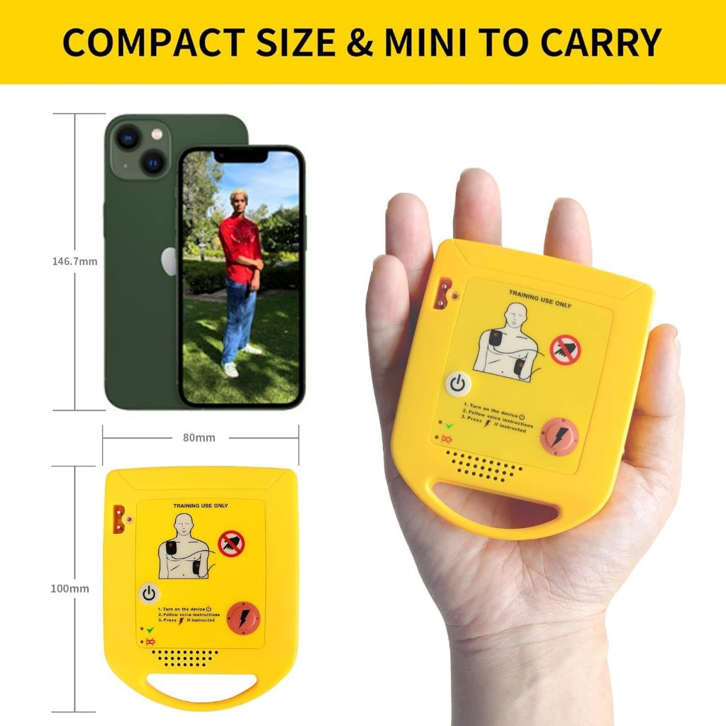 เครื่องสาธิตการใช้ AED  AED Mini Trainer สีเหลือง ภาษาไทย