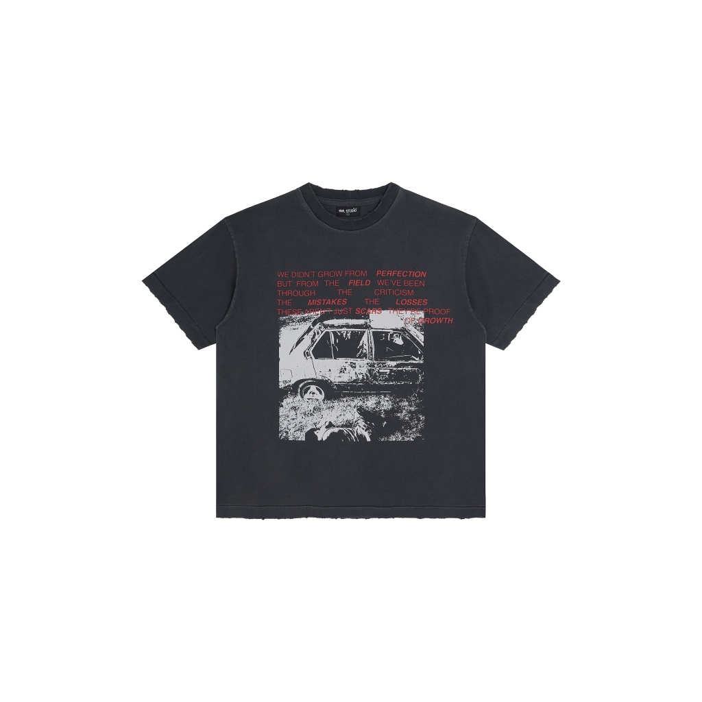 We Grow From? Regular Black Faded / เสื้อยืด