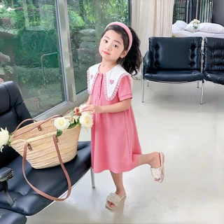 PRINCESS KESLI ชุดเด็กผู้หญิง ชุดเดรส แฟชั่นฤดูร้อน สไตล์เกาหลี สําหรับเด็กผู้หญิง อายุ 1-9 ปี