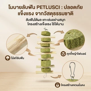 ของเล่นสัตว์ฟันแทะ ลับฟัน ธรรมชาติ ปลอดภัย ช่วยลดความเครียด ลดพฤติกรรมแทะกรง วัสดุจากผักผลไม้ ไม้แอปเปิ้ล หญ้าอัลฟาฟ่า