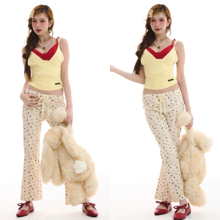 Bemingpants082-Lami Shorts - กางเกงขายาวลายการ์ตูนแมตช์ลุคเดียวกับสายเดี่ยวใส่เป็นเซ็ตน่ารัก